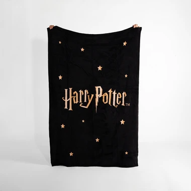 Černá deka HARRY POTTER 130x170 cm
