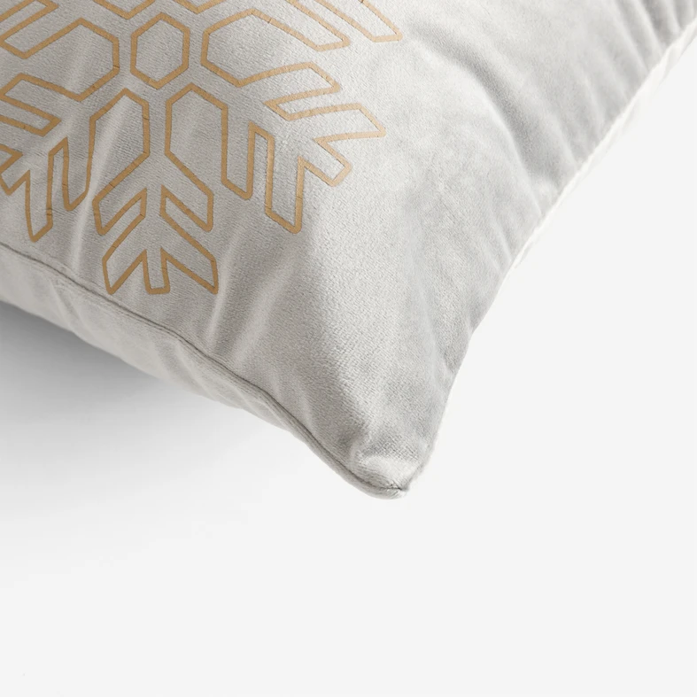 Povlak na polštář sváteční šedý SNOV 45x45 cm