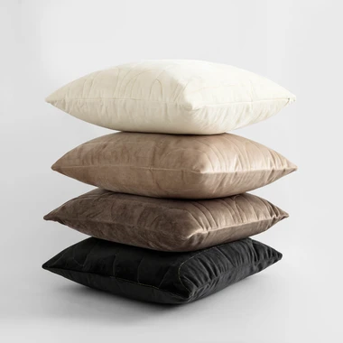 Dekorační povlak na polštář CHARLOTTE hnědý se zlatou nití 45x45 cm