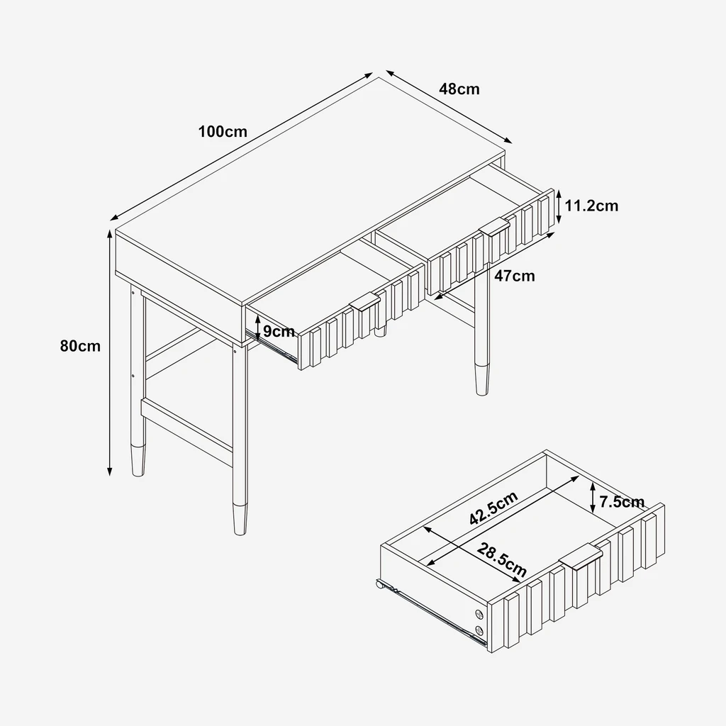 Rysunek techniczny z podanymi wybranymi wymiarami