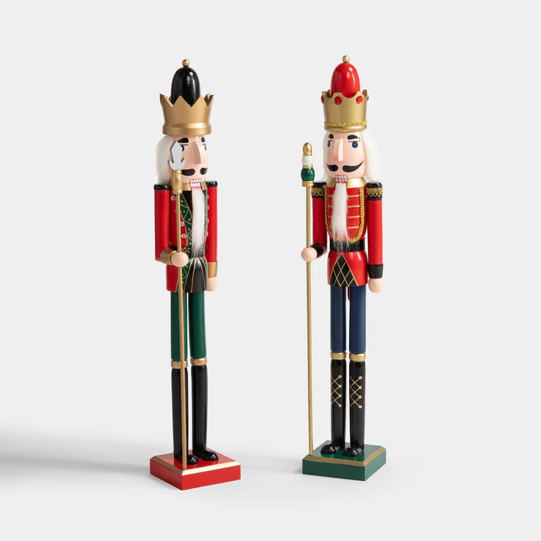 Figurka červeno-zelená LOUSKÁČEK 81 cm