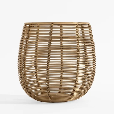 Zlatý svícen 12x12 cm