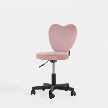 Růžová kancelářská židle ve tvaru srdce LOVIN