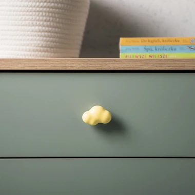 Nábytková dětská úchytka žlutá KIDDON OBLÁČEK