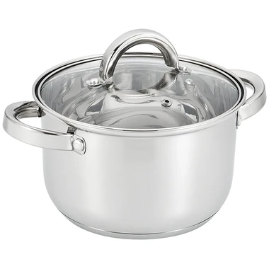 Stříbrný nerezový hrnec GAMMA 2,5 l