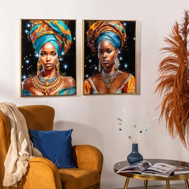 Barevný obraz na plátně AFRIKA ŽENA I 62x82 cm