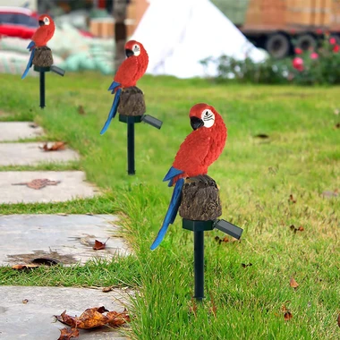 Venkovní solární LED dekorace IP44 PAPOUŠEK