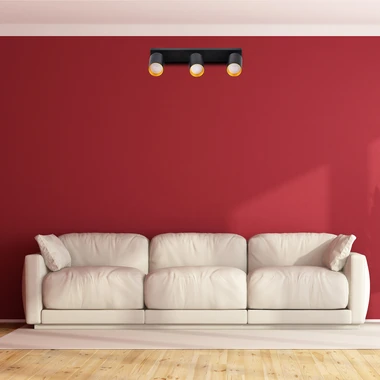 Černo-zlatá 3bodová světelná lišta MARIBEL III