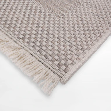 Koberec bouclé s třásněmi ORIA, béžový, 70x140 cm