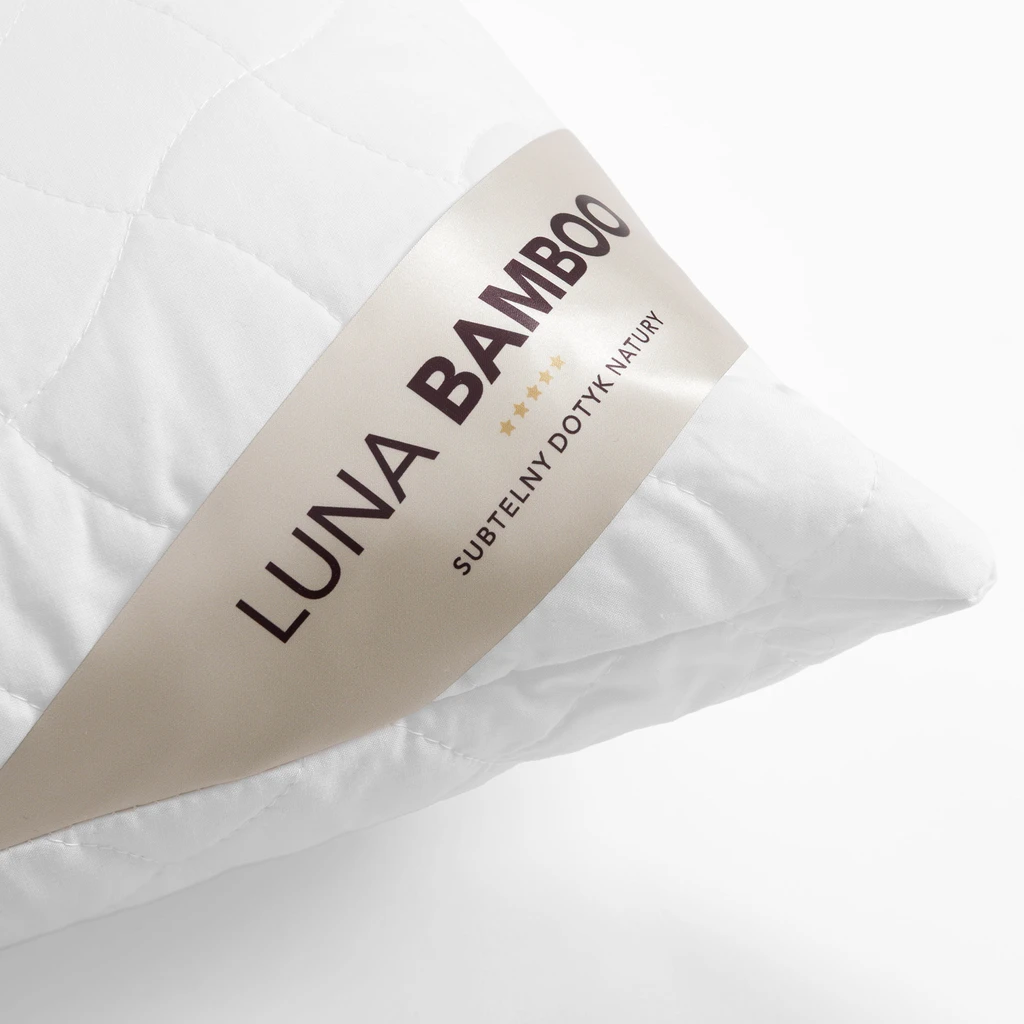 Poduszka LUNA BAMBOO 50x70 cm Biała prostokątna poduszka do spania