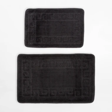 2 koupelnové předložky MELO - sada, tmavě šedá