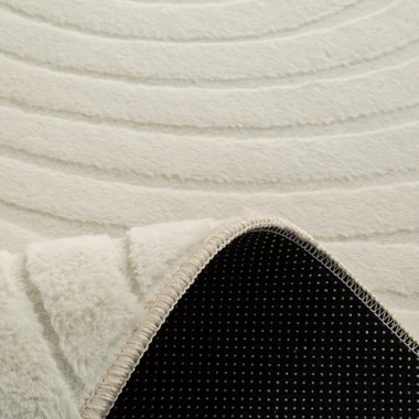 Koberec geometrický MALAGA 3D krémový, 120x160 cm