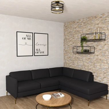 Černo-zlaté stropní svítidlo RIM