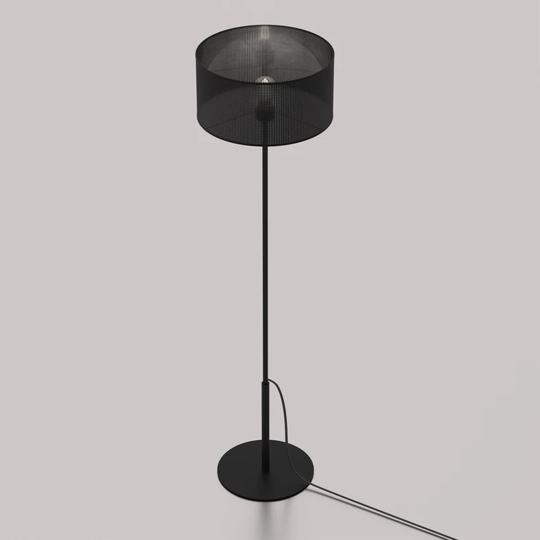 Černá stojací lampa LOFT