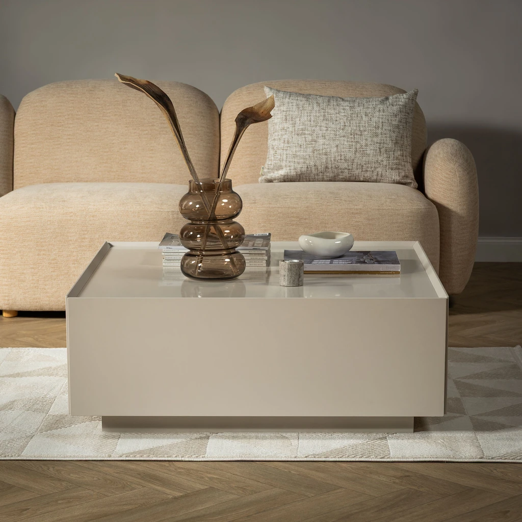 Moderní konferenční stolek se zásuvkami SKY45 kašmír