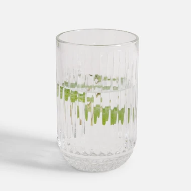 Vysoká drážkovaná sklenice 400 ml