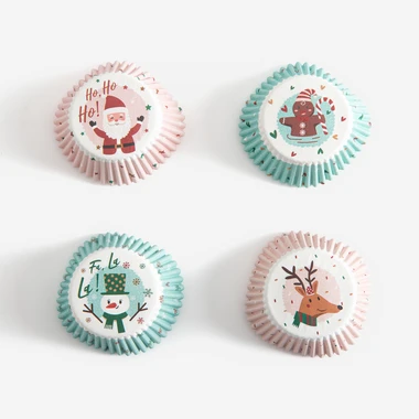 Papírové košíčky na muffiny vánoční 100 ks