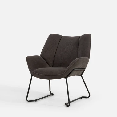 Křeslo na ližinách šedé LIMARVI