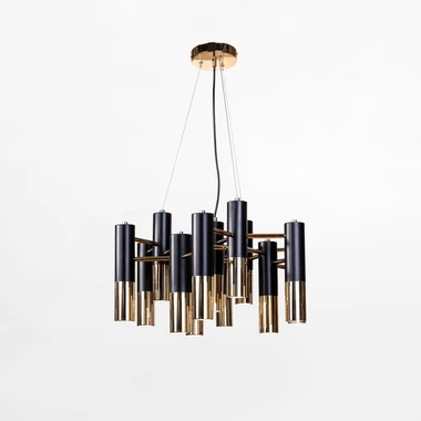Černo-zlaté závěsné svítidlo ORINO
