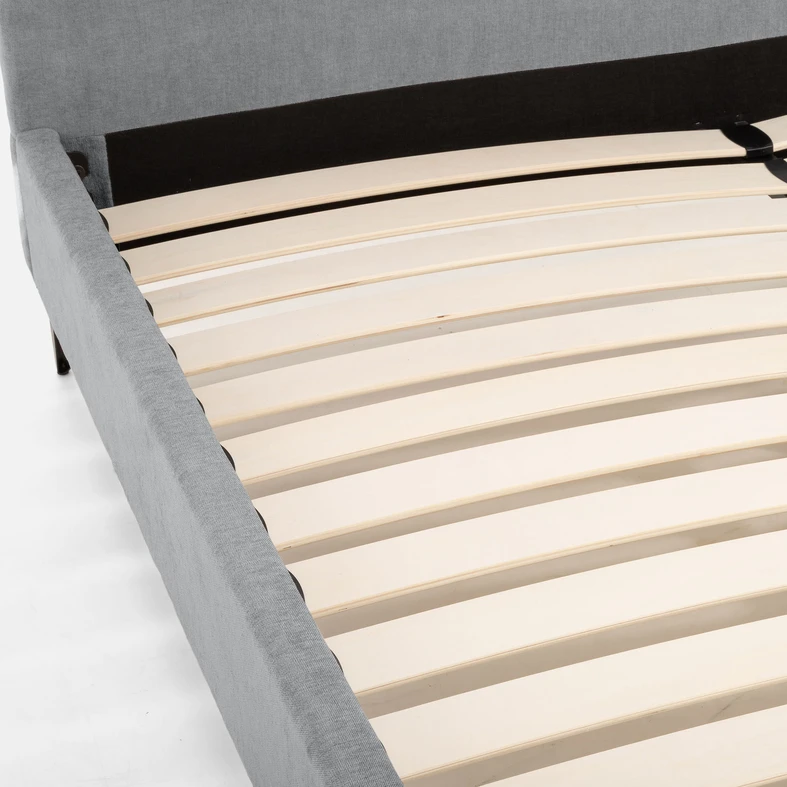 Šedá postel KELLY 160x200cm