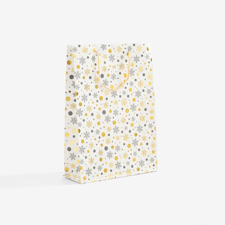 Vánoční dárková taška hvězdičky velikost M MIX