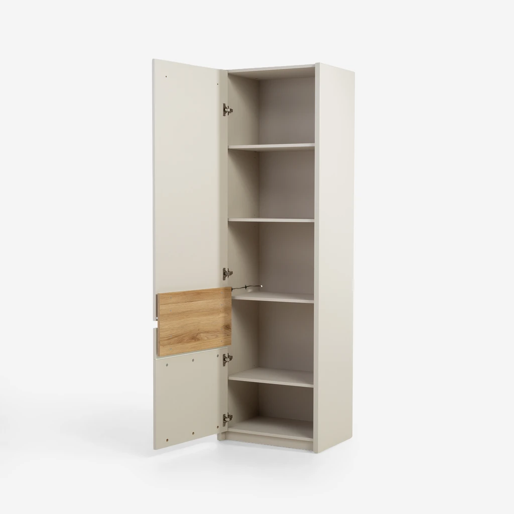 1-dveřová šatní skříň s osvětlením OAK SQUERE.