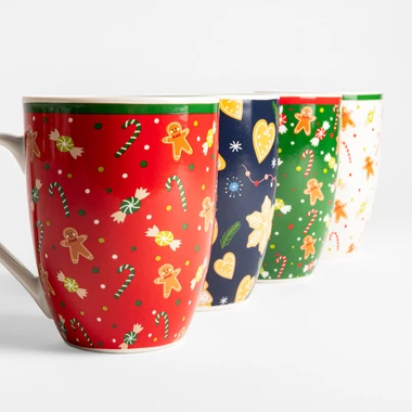 Tmavě modrý vánoční hrnek 340 ml