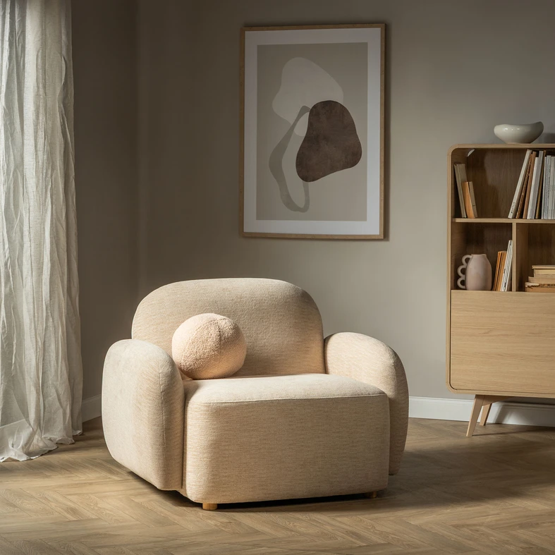 Čalouněné křeslo VIWARA béžové