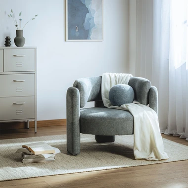 Odpočinkové křeslo MAFELE šedomodré