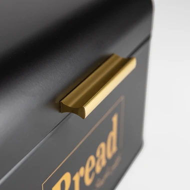 Kovový chlebník 30,5x20,7x15,1 cm černý