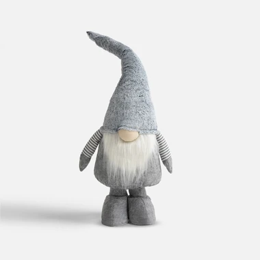 Dekorace skřítek šedý 125 cm