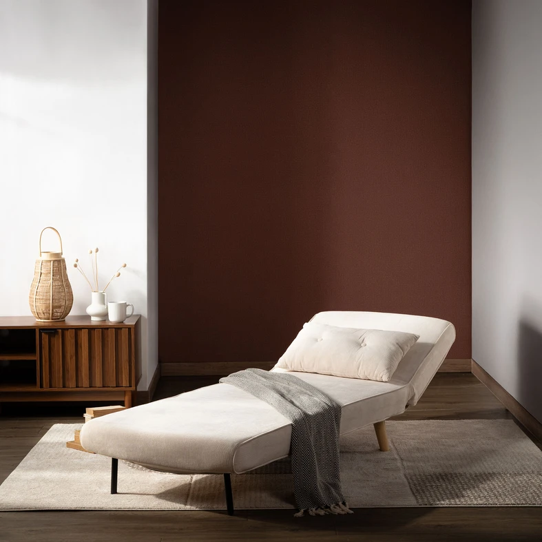 Béžové rozkládací křeslo LAVILLA