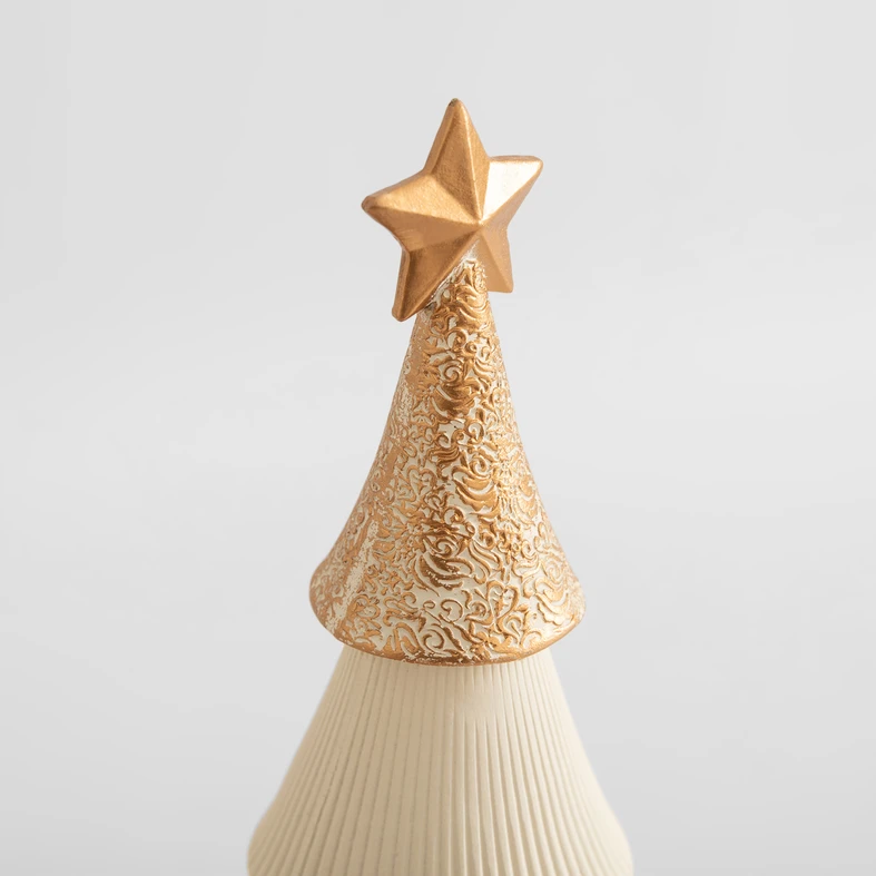 Dekorace vánoční stromek bílý 23 cm