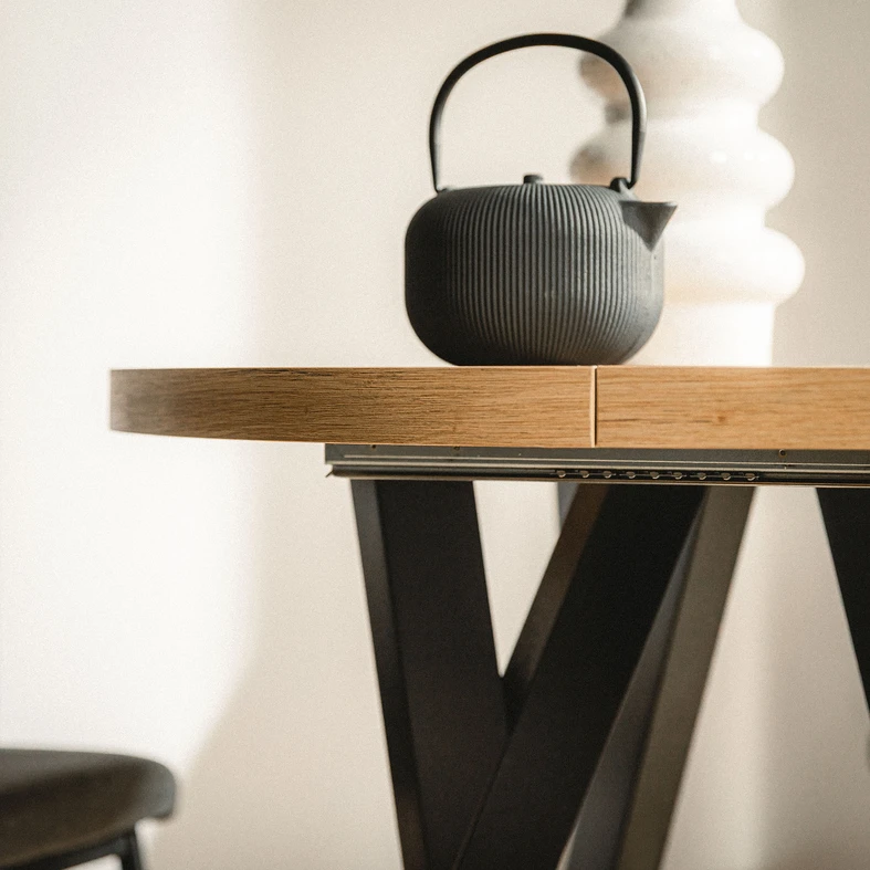 Kulatý rozkládací stůl PAOLO MINI 80-160 cm