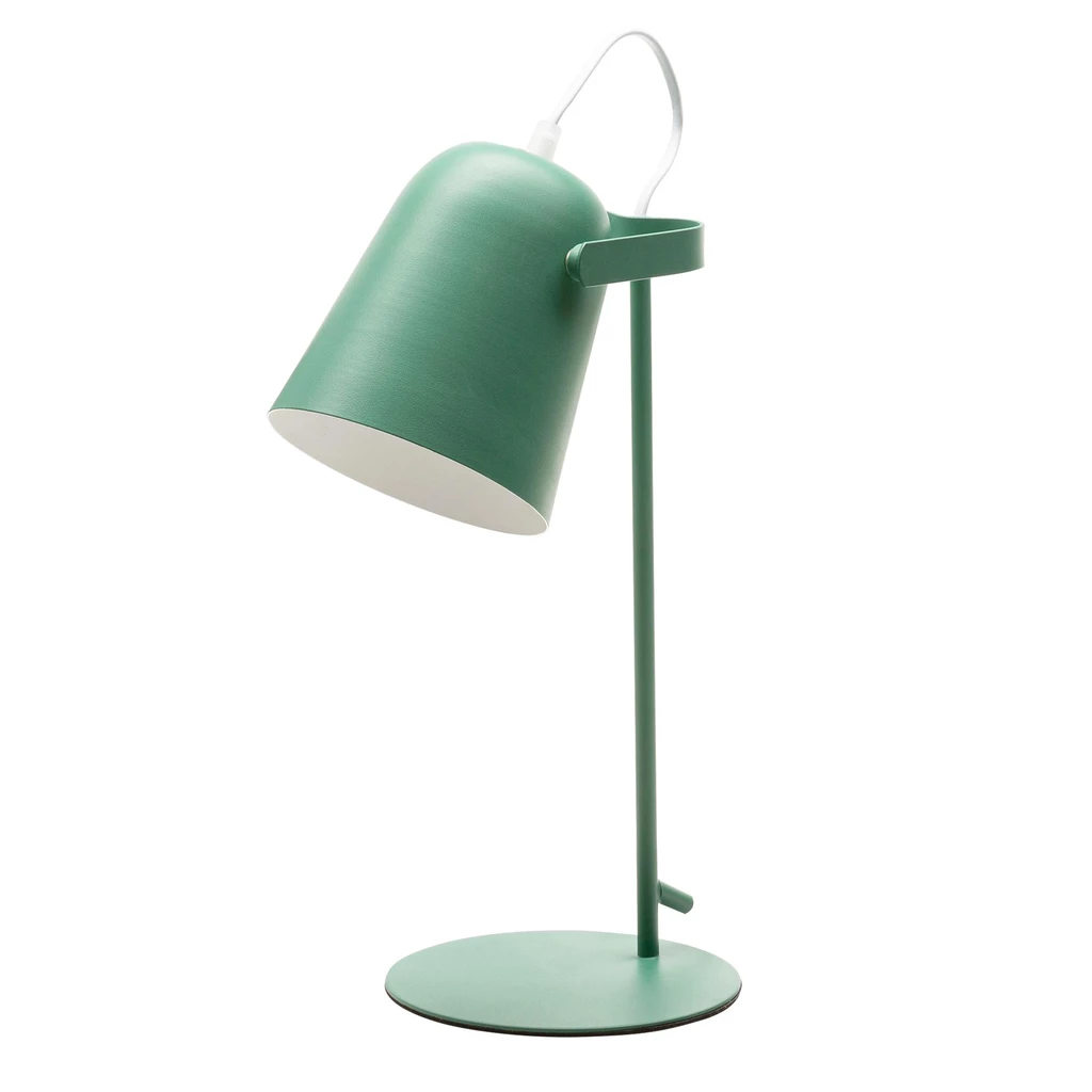 Zelená stolní lampa s nastavitelným stínidlem