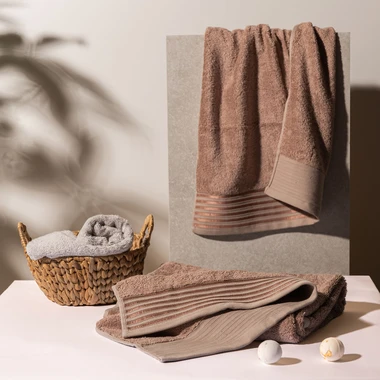 Taupe ručník na ruce VELA 50x90 cm