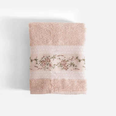 Růžový bavlněný ručník PROVENCE 50x90 cm
