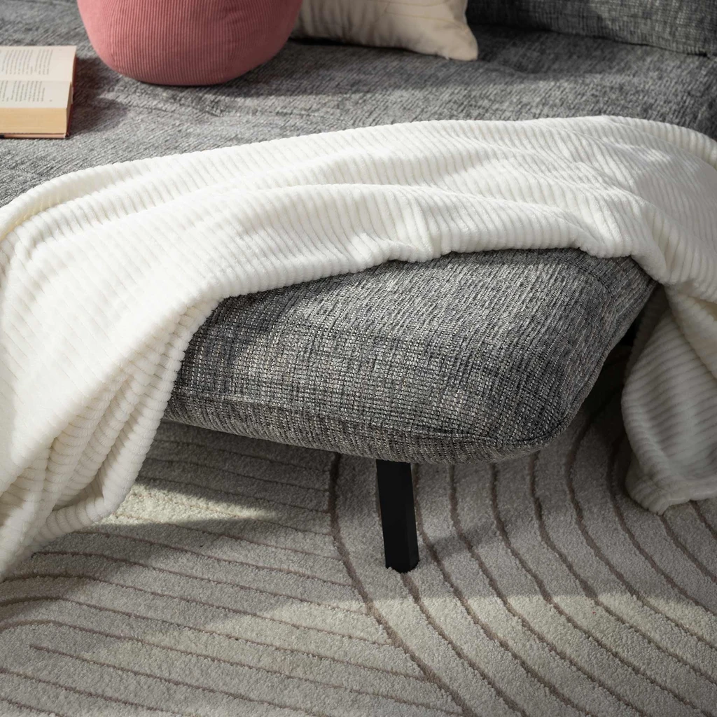 Sofa rozkładana 142 cm PIMIO szara Rozkládací pohovka PIMIO 142 cm šedá