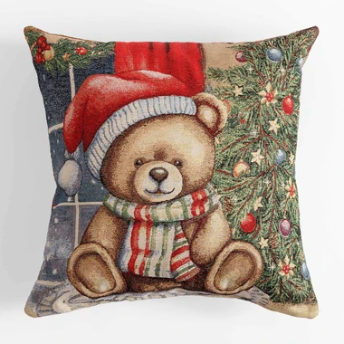 Vánoční polštář s medvědem FROSTY 43x43 cm