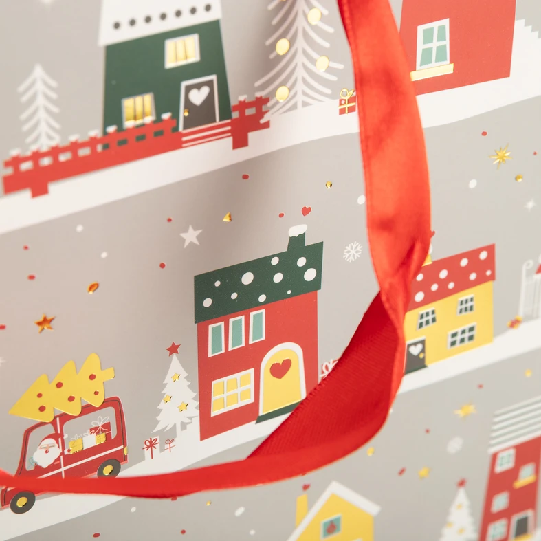 Vánoční dárková taška 34,5 cm MIX