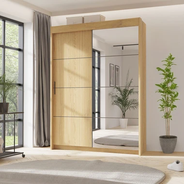 Zrcadlová skříň s posuvnými dveřmi 150 cm OTIS dub cremona