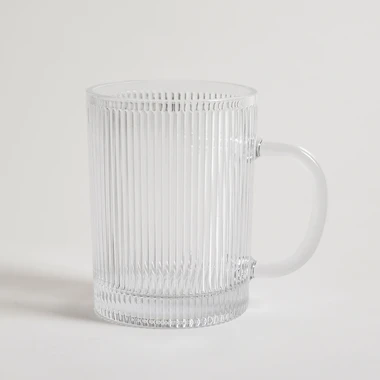 Pruhovaný skleněný hrnek FIRENZA 350 ml