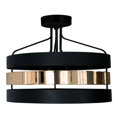 Černo-zlaté stropní svítidlo RUBY 43 cm