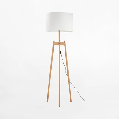Bílá stojací lampa PEREZ