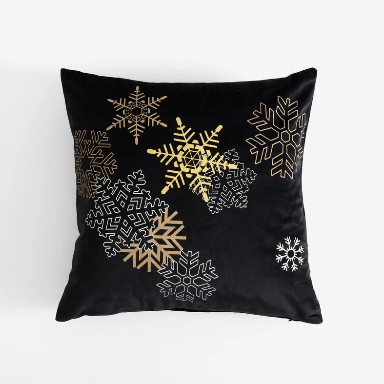 Povlak na polštář černý SNOV 45x45 cm
