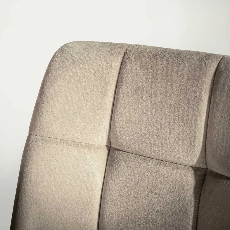 Tmavě béžová velurová židle JYRANDO