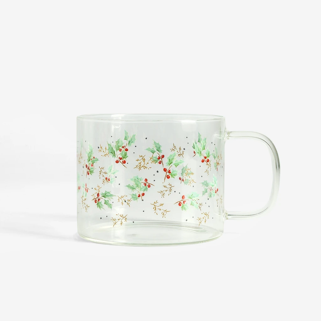 Skleněný vánoční hrnek 500 ml