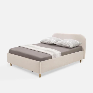 Světle béžová postel SANTADI 180x200 cm