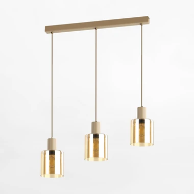 Závěsná světla na liště SIERRA SABIA III světle hnědá