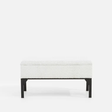 Čalouněná světle šedá lavice IZORVE